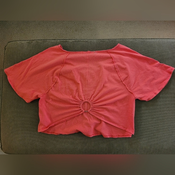 We The Free Short Sleeve Crop Top Pink - Picture 3 of 6